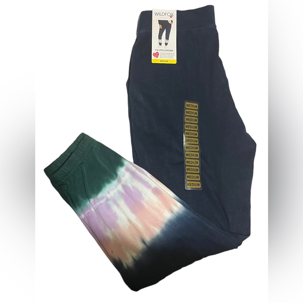 Wild Fox Tie-dye jogger NWT with front pockets